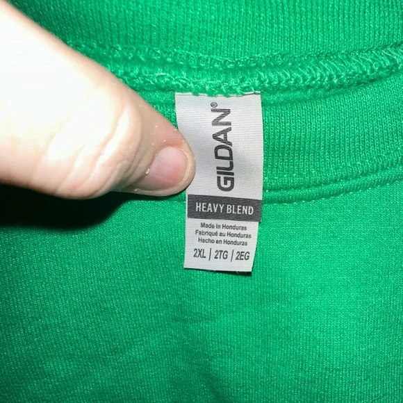 Gildan Green Holiday 'NAUGHTY' Crewneck - Size 2XSweatshirt - Picture 2 of 4